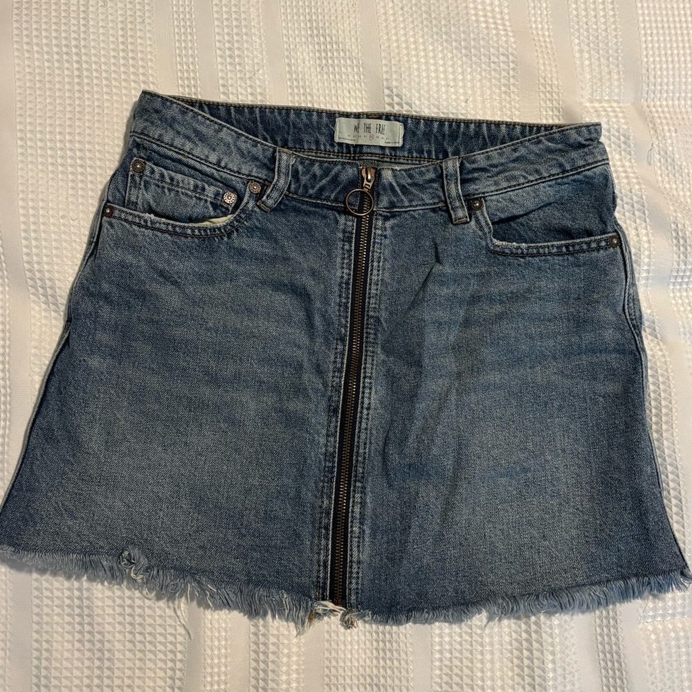 Free People Jean Skirt